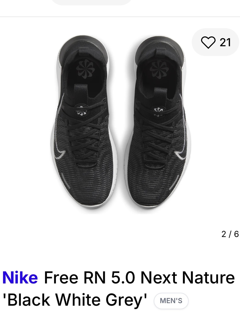 Nike Free RN 5.0 Next Men's Black and Grey Athletic Running Shoes